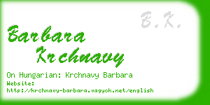 barbara krchnavy business card